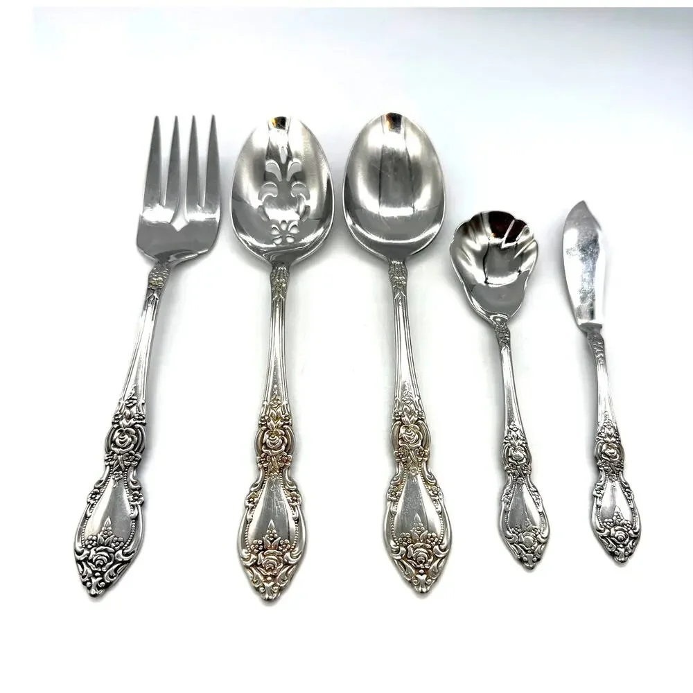 Oneida OCO Wordsworth Set of 5 Stainless Steel Serving Utensils *See Desc